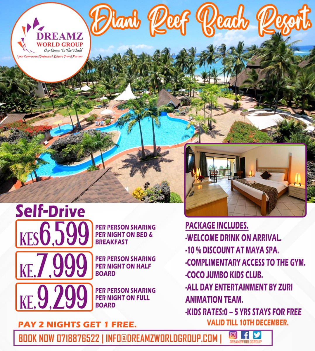 dreamzworldgr's tweet photo. We will take you to Diani reef at the best rates.
Check poster for details.
#DreamzWorld #Kenya #DianiReef #Diani #Travel #Holiday #Offer #Tour #Scenery #BeachLife #BeachFront #Stylish #Classy #HalfBoard #Fullboard #AllInclusive https://t.co/QiIMs31sIB