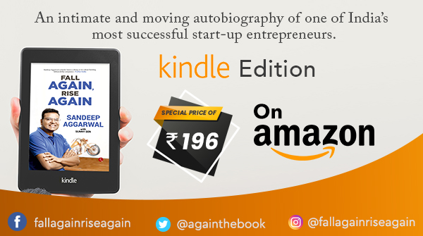 againthebook's tweet photo. Explore the amazing journey "Fall Again Rise Again" of an entrepreneur, Sandeep Aggarwal on your kindle. Get your edition at a special price of ₹ 196 here: https://t.co/SqiAtTnB5S

#fallagainriseagain #KindleEdition  #amazonkindle #kindlebooks #entreprenuership #inspiration https://t.co/gRcfZ350HC