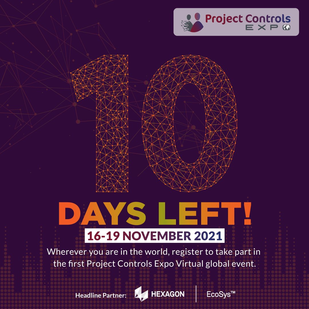 PCE_Virtual's tweet photo. 𝗧𝗵𝗲 𝗰𝗼𝘂𝗻𝘁𝗱𝗼𝘄𝗻 𝗶𝘀 𝗼𝗻!
We are 𝟭𝟬 𝗱𝗮𝘆𝘀 away from the first ever @PCE_Virtual event!
Register today: https://t.co/AG83iEBhhA
We are proud to have @Hexagonppm as headline sponsor
Platform Demo link - https://t.co/TWYY2PXcwj
#ProjectControlExpo #ExpoVirtual https://t.co/zvfFPZN5wE