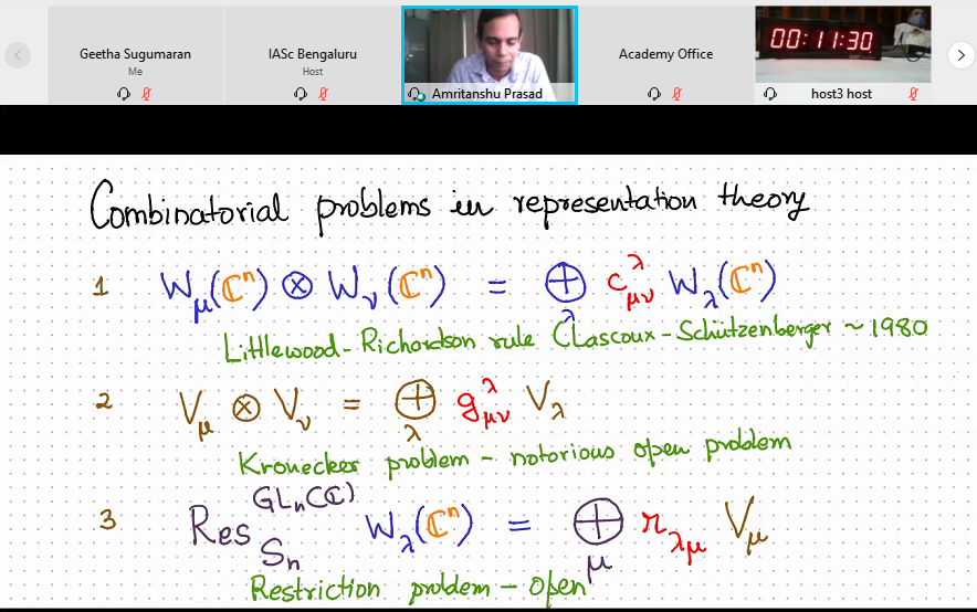 IAScBng's tweet photo. `#Polynomials as characters'... talk by Amritanshu Prasad
@IMScChennai
Watch at: https://t.co/VHnI4OSsLR
#86AM @IndiaDST https://t.co/QmGSVZRys0
