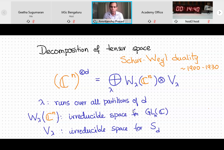 IAScBng's tweet photo. `#Polynomials as characters'... talk by Amritanshu Prasad
@IMScChennai
Watch at: https://t.co/VHnI4OSsLR
#86AM @IndiaDST https://t.co/QmGSVZRys0