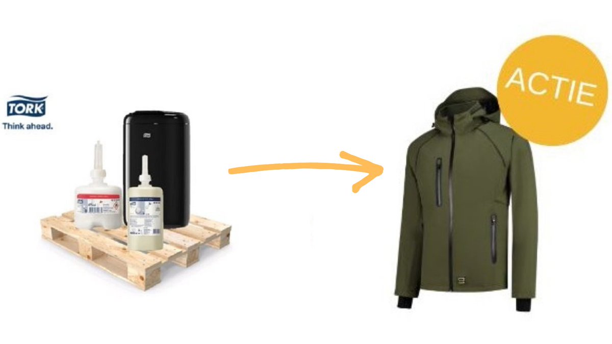 Cemexbv's tweet photo. NAJAARSACTIE!

Bij aankoop van een pallet van 1 #Tork artikel ontvang je nu een softshell jas #gratis. Zo kom je de #corona periode wel door.

👉https://t.co/8SSEhAwQyE

@Essity_NL #Hygiene #werkkleding #wcpapier #hygienepapier #poetspapier #handzeep https://t.co/iEU1fGovCr