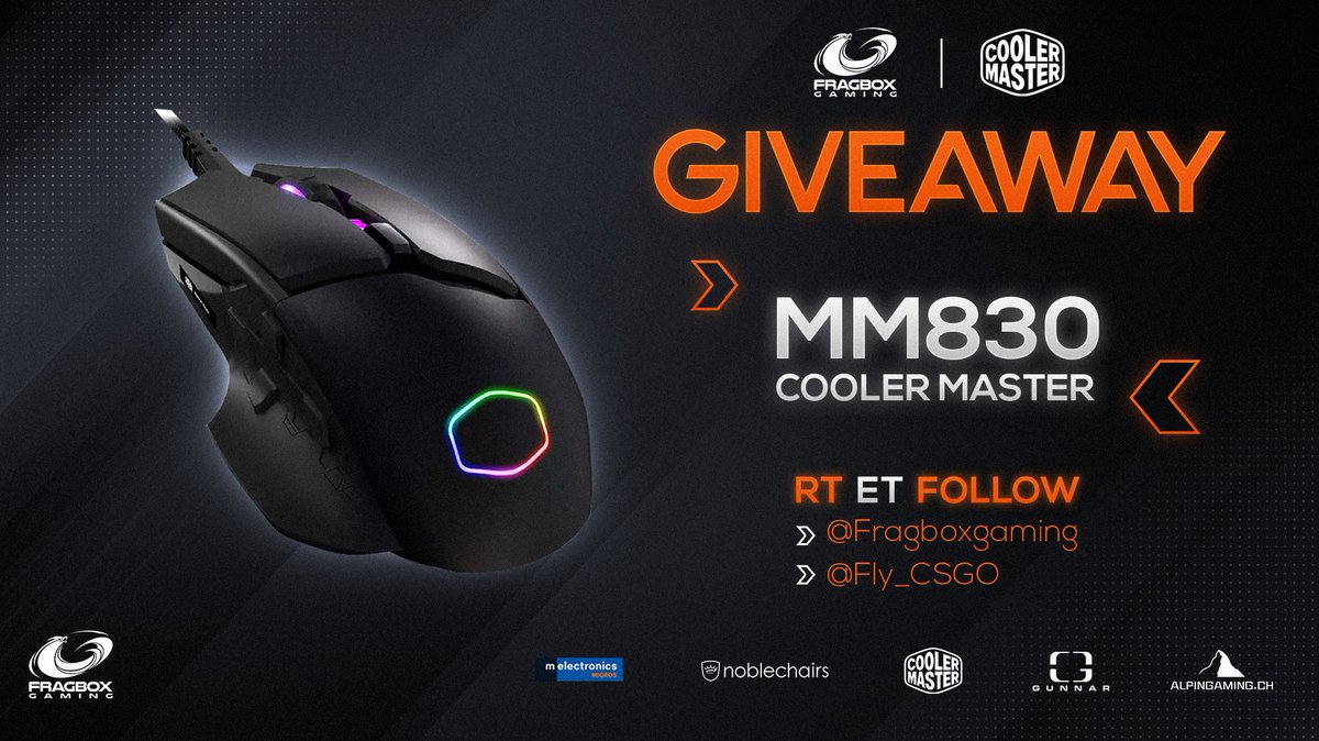 Fragboxgaming's tweet photo. Une nouvelle joueuse CSGO ça se fête non ?

@CoolerMasterGER vous propose de gagner une souris MM830 pour l'occasion !

Pour participer :

- RT ce message 
- Follow @Fragboxgaming &amp; @Fly_CSGO  

Le gagnant sera tiré au sort le 30 novembre 📅

Bonne chance à tous ! https://t.co/6nOpVQAXmR