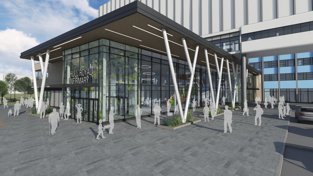 racecottam's tweet image. Thrilled to have secured planning permission for a 3 storey extension at Hull Royal Infirmary.  The scheme will form a new main entrance with food and retail outlets, and paediatric services with parental accommodation. #healtharchitecture #hospitaldesign #planningpermission