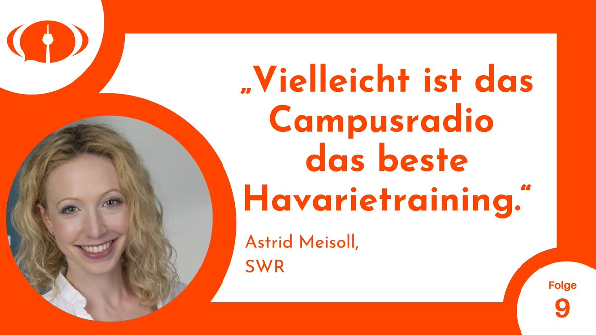 radioaktiv's tweet photo. Astrid Meisoll erzählt von ihrem Job bei @SWRAktuell und ihrem trimedialen Volontariat. Welche Tipps Astrid hat, um einen der heiß begehrten Plätze zu ergattern, hört ihr in der neuen Folge von #Halbwertszeit.

So erinnert sich die SWR-Moderatorin an ihre Zeit bei radioaktiv: https://t.co/VTebQtMrpK