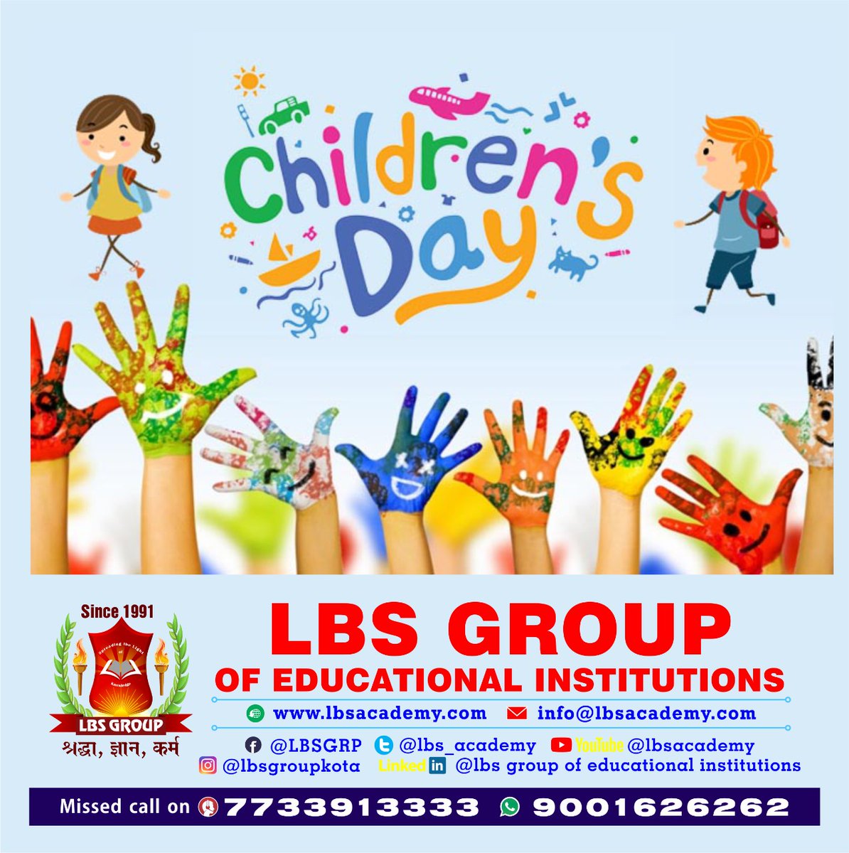 LBS_Academy's tweet photo. Love can give wings to your child. Just give them love and support and see them blossom. Happy Children’s Day!

#happychildrensday2020  
#happybirthdaychachanehru  
#firstprimeministerofindiajawaharlalnehru https://t.co/ZQvD31mR1s