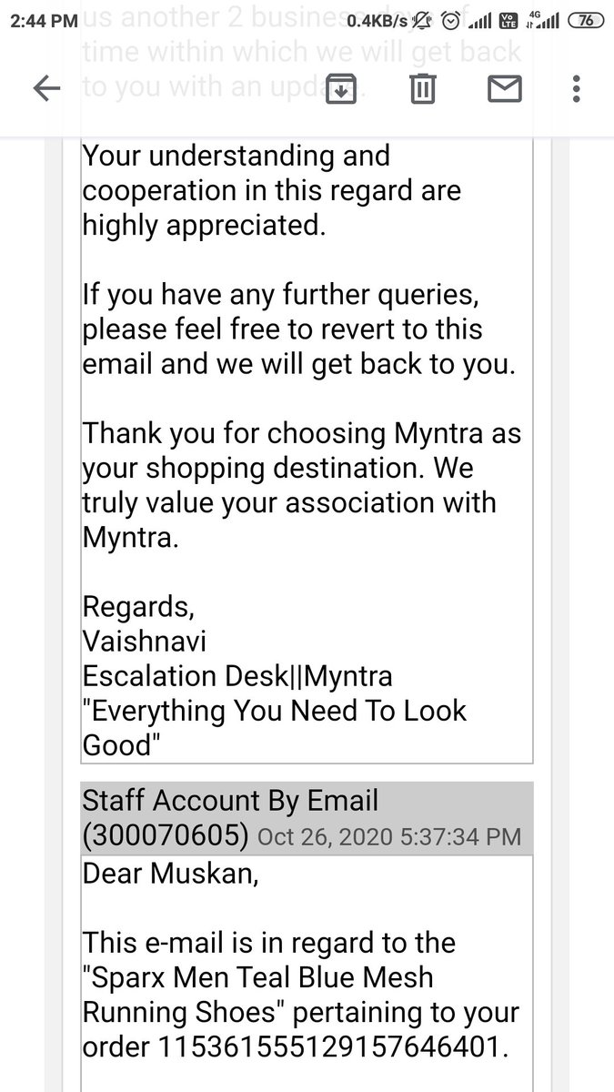 MMittal07's tweet photo. @MyntraSupport https://t.co/sOJawbxOT6