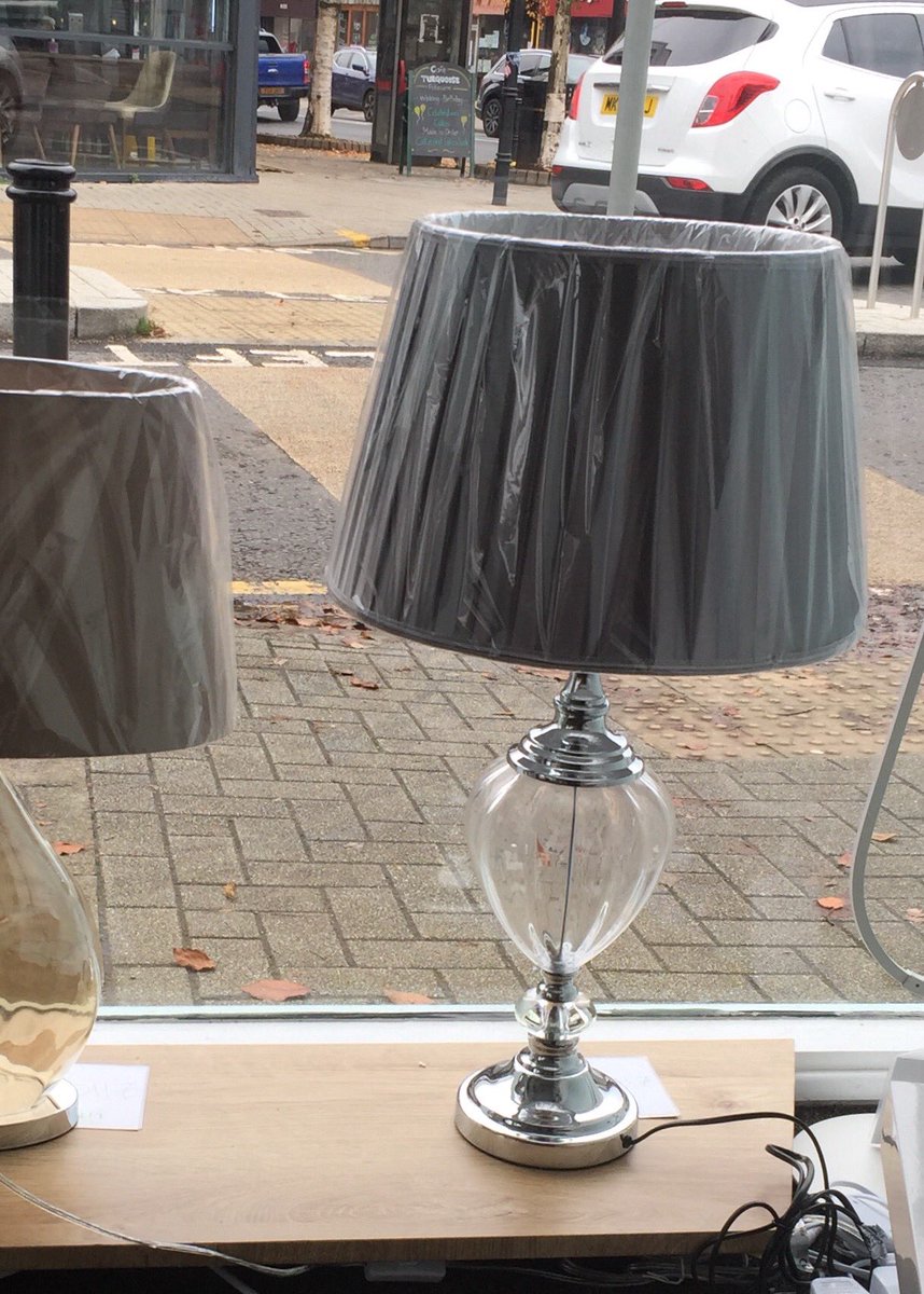 sczes's tweet photo. Make an impact in your living room, bedroom or study with this stunning table lamp that that exudes class.
The pewter coloured pleated and tapered shade has a lovely metallic finish which will suit a range of decors.
Clear glass forms the curved base.
Available from LIT, Bramhall https://t.co/sNSTVXpPyW