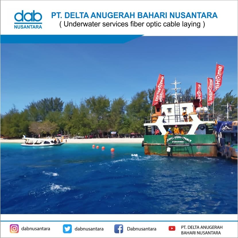 dabnusantara's tweet photo. Bersama dengan PT. Infrastruktur Telekomunikasi Indinesia, PT. Delta Anugerah Bahari Nusantara (PT DABN) berkarya membangun bangsa dengan memastikan seluruh wilayah di Indonesia mendapatkan layanan telekomunikasi dan jaringan internet dengan pemasangan kabel fiber optic. #dabn https://t.co/EyCU2ZCdYn