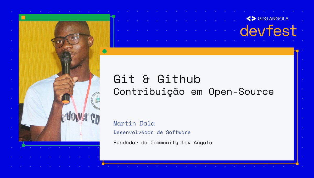 GdgLubango's tweet image. Conheçam o @MartinDala2 - Desenvolvedor de software e fundador da Community Dev Angola.

Para o Devfest Angola 2020, Martin irá nos mostrar o passo a passo de como contribuir em projectos open-source

🔗 cutt.ly/devfestAO

Vemo-nos amanhã 🚀

#devfest  #devfestAngola