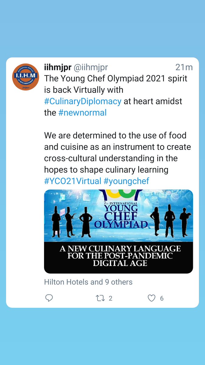ShashiK15852833's tweet photo. #IIHM
#YCO
Young chef Olympiad 2021
World largest culinary competition
#IIHMjpr https://t.co/sf2dm7j7xT