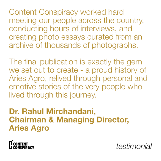 conconspeak's tweet photo. #testimonial

Words of appreciation from @mirchandaniDr, Chairman and MD of @AriesAgro. Read the Aries case study here- https://t.co/3gLt63GyKJ

#testimonials #ClientSpeak #kindwords #endorsement #happycustomer #coffeetablebook https://t.co/CbsIxSfF7G