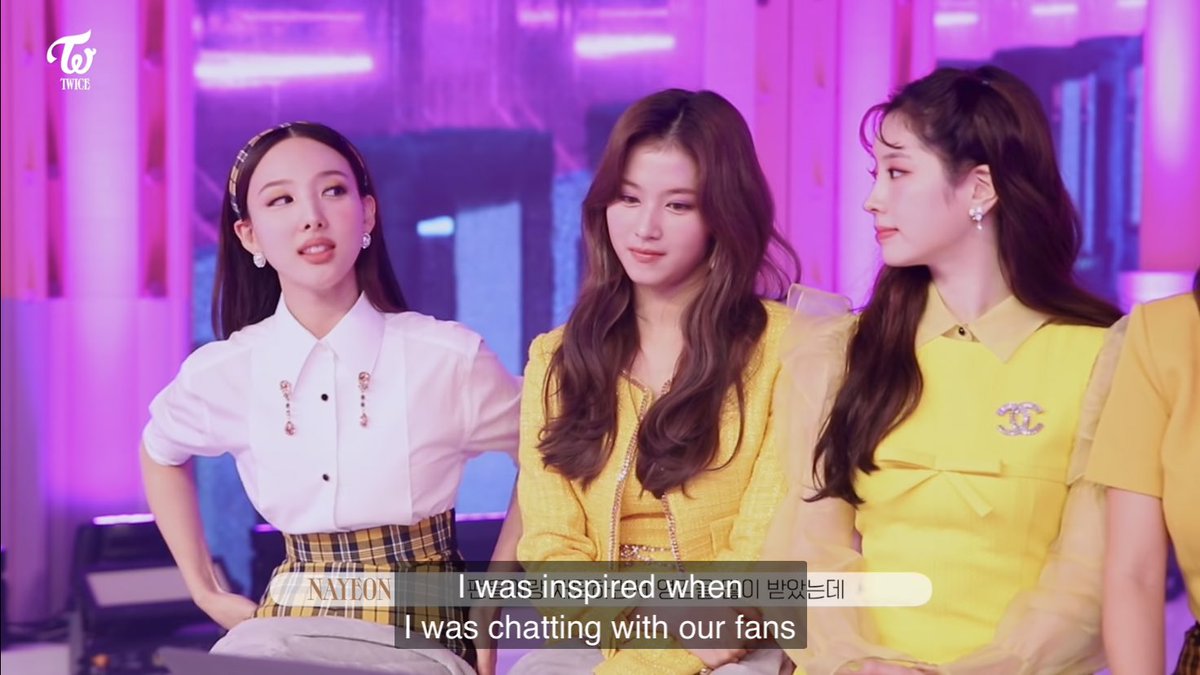 aftermyooui's tweet photo. so... depend on you was written by nayeon bc she was inspired when she was chatting with onces... and it’s like a letter to us since we find strength in their songs... we don’t deserve her :( https://t.co/GosLwHGS4j