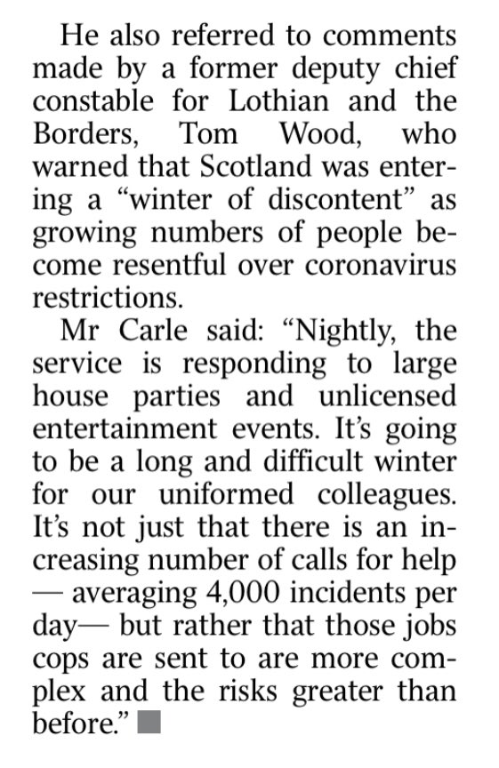 paullewismoney's tweet photo. Scotland heading for Winter of discontent, say police. https://t.co/ScAl9o4Qrr