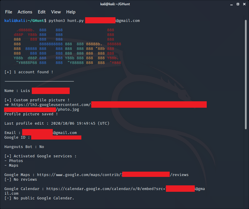 AllPentesting's tweet photo. Descubre la herramienta de #OSINT #GHunt para extraer información de cualquier cuenta de Google mediante un correo electrónico. 👉 https://t.co/2i3F5SrzhH

#AllPentesting #Cibersecurity #Hacking #Tools 🕵️💻 https://t.co/j6u39AsZ2i