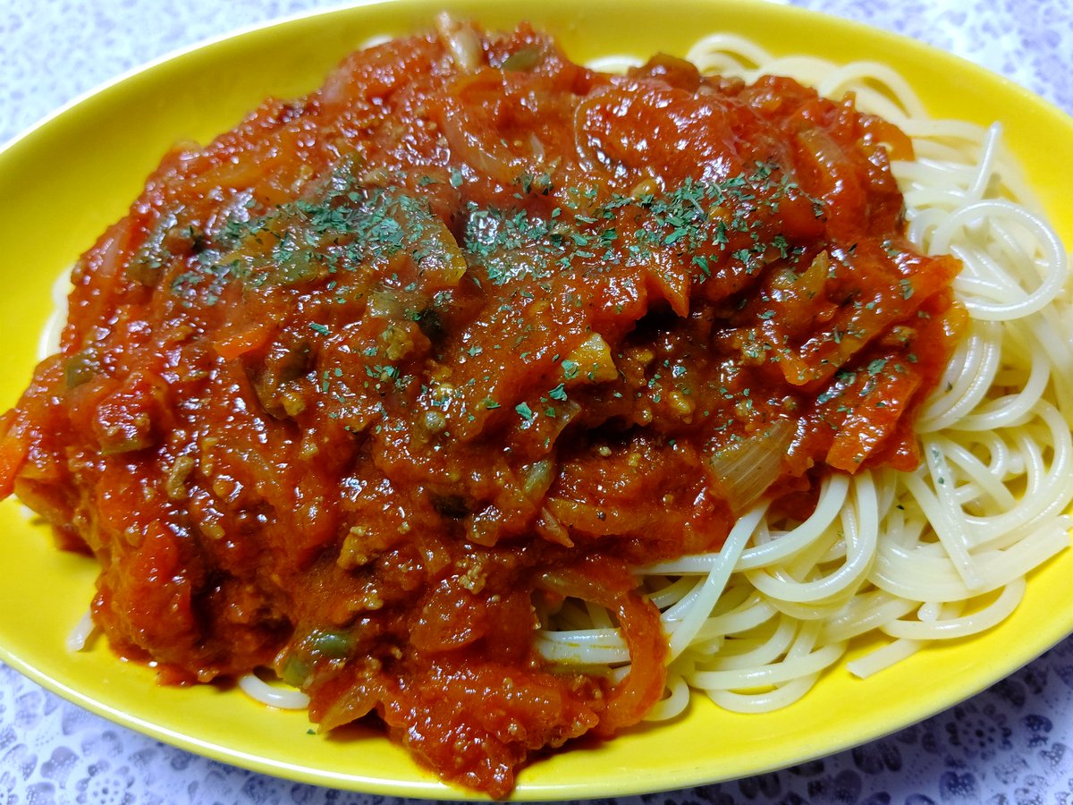 cam82550's tweet photo. 【飯テロ】
これが手作りミートソーススパゲティーである
#musicj https://t.co/HpV4oKvjwp