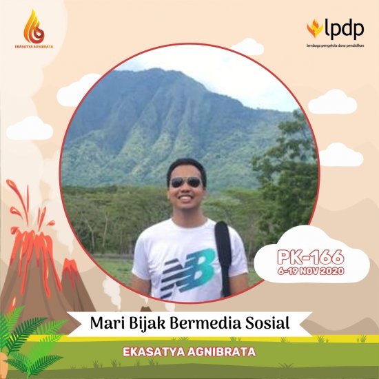 Hai teman-teman...
Saya akan membagikan beberapa info penting terkait "Bijak Bermedia Sosial" ...

Silahkan disimak ya, semoga bermanfaat untuk kita semua...

#AkuPastiMengabdi
#SDMUnggulIndonesiaMaju
#DiriUntukNegeri
#PKDaring166
#LPDP
#EkasatyaAgnibrata
<a href="/PK166_LPDP/">#PK166_LPDP</a>