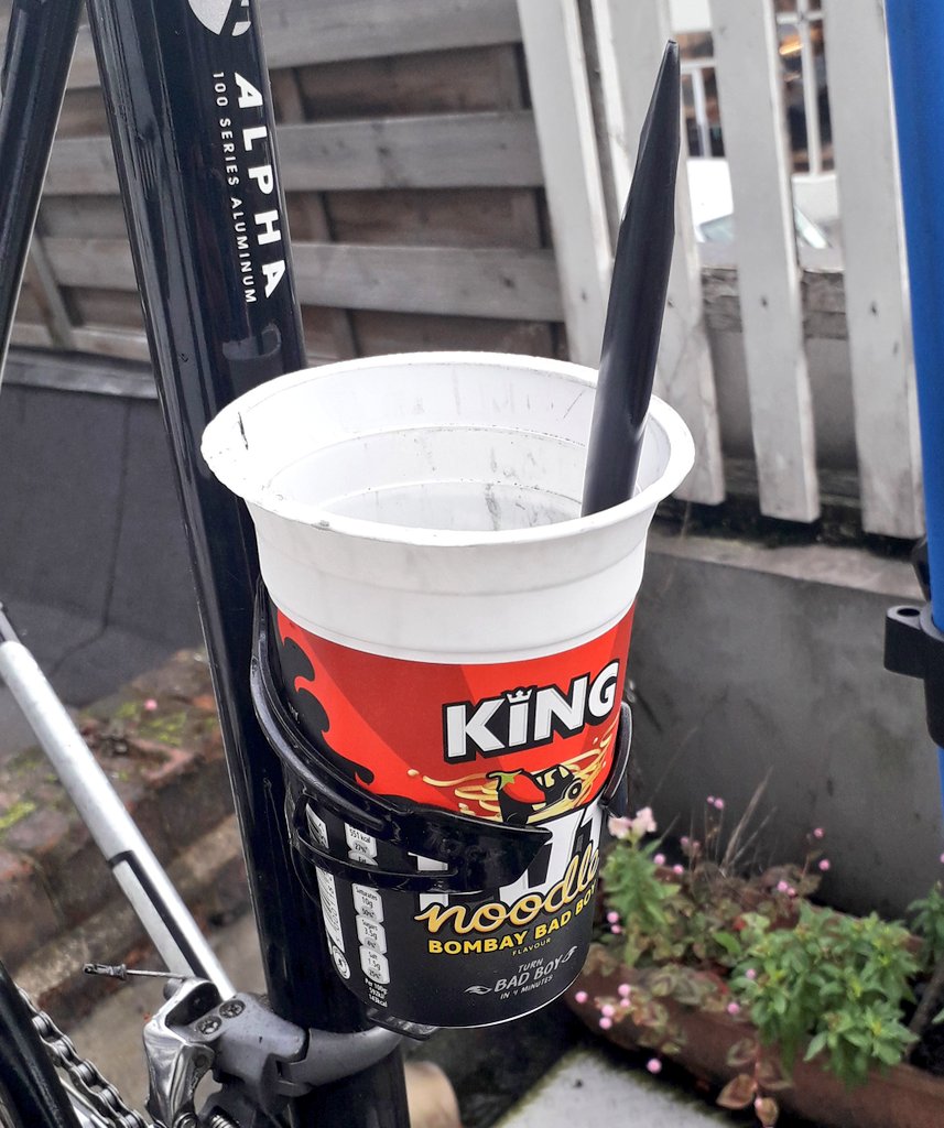FollowBarnaby's tweet photo. Not a lot of people know this, but the @PotNoodle Pot is specifically designed to fit inside of the bottle cages of bicycles. This allows you to take your favourite brand of instant noodle snack foods with you on long rides on cold days #amazing #youcanmakeit #cooklesslivemore https://t.co/Qdwh96JUkk