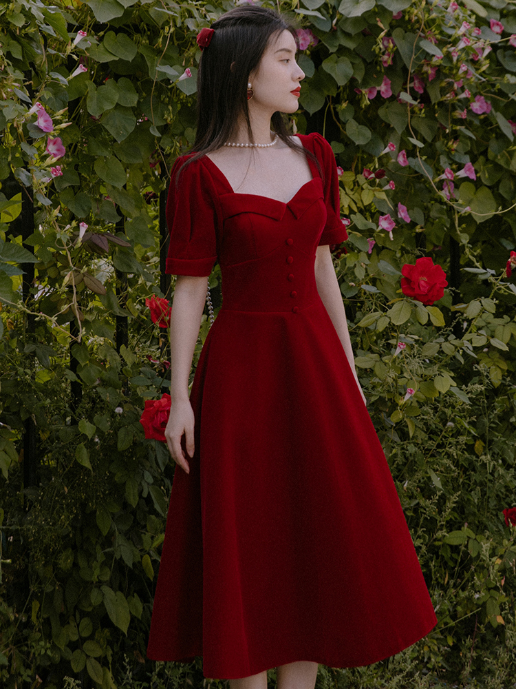 Best Quality Series Burgundy Vintage Retro Elegant Prom Party Wedding Anniversary Bridesmaid Women Dress 1088

facebook.com/commerce/produ…