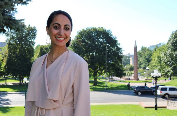 MEeye18's tweet photo. #Democratic party candidate #ImanJodeh has been selected as the congresswoman for the Colorado House of Representatives beating Republican candidate Robert Andrews in the polls.

#USElections 
#Palestine 
@MEeye18 https://t.co/qYN4jUC9GE