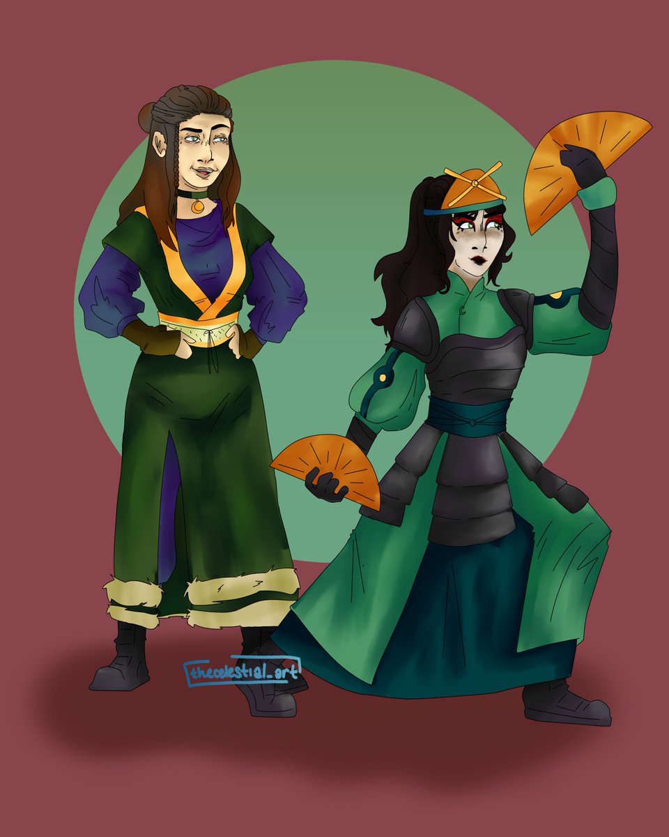 thecelestialart's tweet photo. Day 6: Family
I love this prompt!! i really love the idea of older suki training her daughters as kyoshi warriors π₯°π₯°
#sukiweek #suki #atla #digitialart #kyoshi #sukiweek2020 https://t.co/8Wq7l1vBQ5