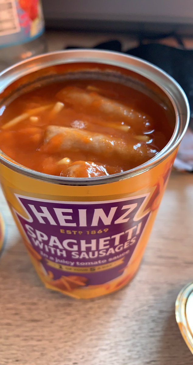 DecemberRose71's tweet photo. @HeinzUK my daughter is so disappointed as she lives on these, 3 tins of spaghetti and sausages, dates 08/2021, all 3 with mould in them #mouldyfood #heinz #spaghettiandsausages https://t.co/2UNLiXdFrZ