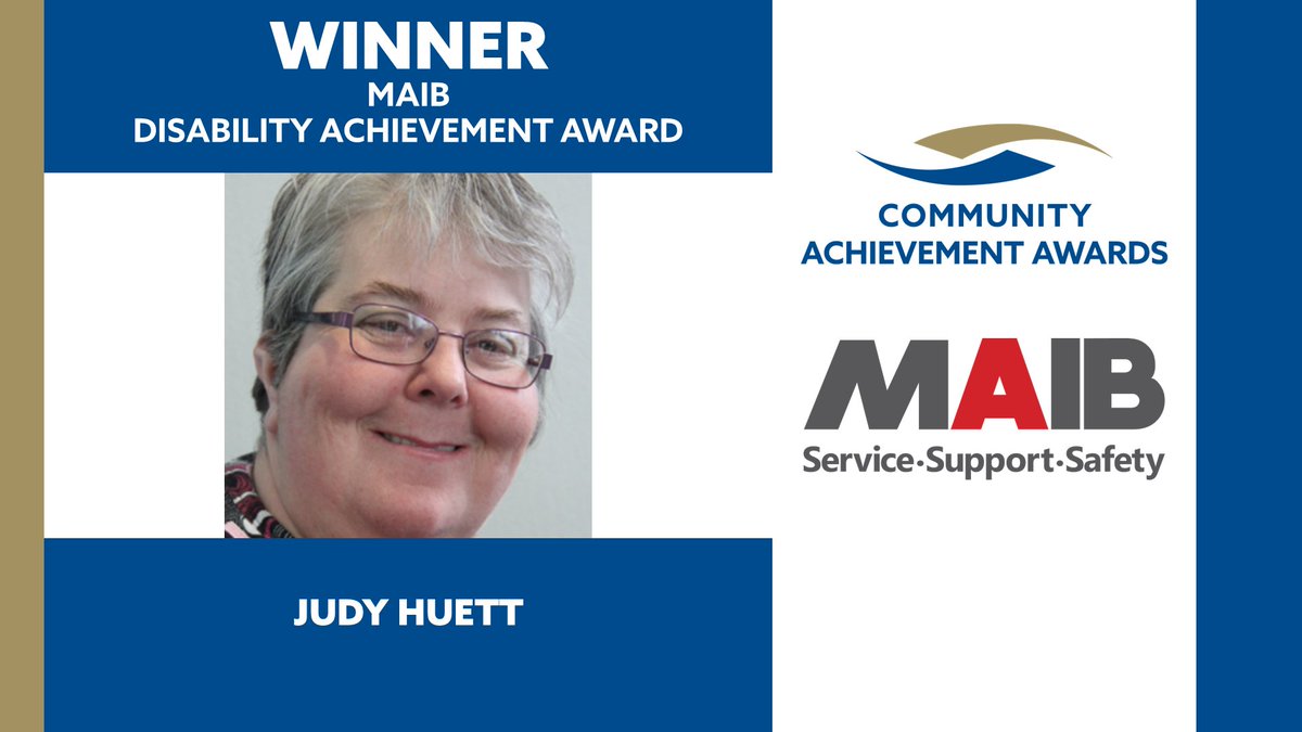 TAS_CAAwards's tweet photo. π Congratulations to Judy Huett, the winner of the MAIB Disability Achievement Award!
#TASCAA #communityawards #livingwithadisability #disabilityconfident #disability #disabilityinclusion https://t.co/LmzFzzWEt7