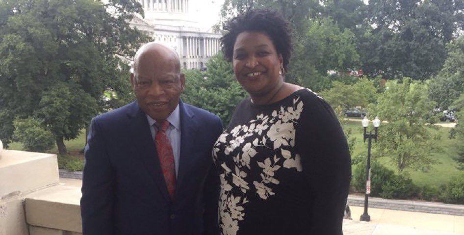 rpascarelli2's tweet photo. Thank you @staceyabrams and @repjohnlewis for fighting for our country #GoodTrouble https://t.co/SstKQplDXp