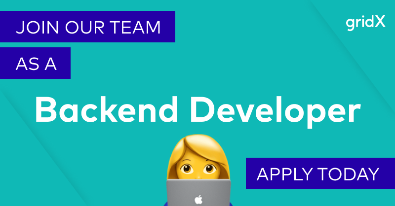 getgridX's tweet photo. We are #hiring!
The gridX-team is growing. We are looking for a backend developer to join our team in Aachen. Work with us on building the digital infrastructure for the energy transition ⚡
https://t.co/w7eFlGdfsi
#golang #devjobs #startup https://t.co/guwFRDYGeE