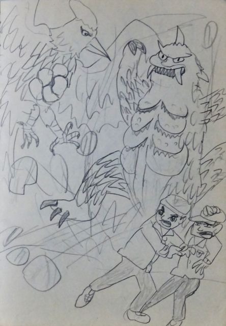 気も狂わんばかりに夢中になっていたことが窺える、昔のラクガキ。 