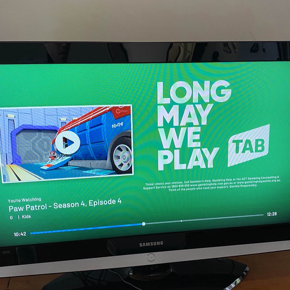 priodd's tweet photo. Hey @Channel10AU what makes you think this is ok? Gambling advertising on a kids show on 10play?! @acmadotgov https://t.co/HEulIMF85s