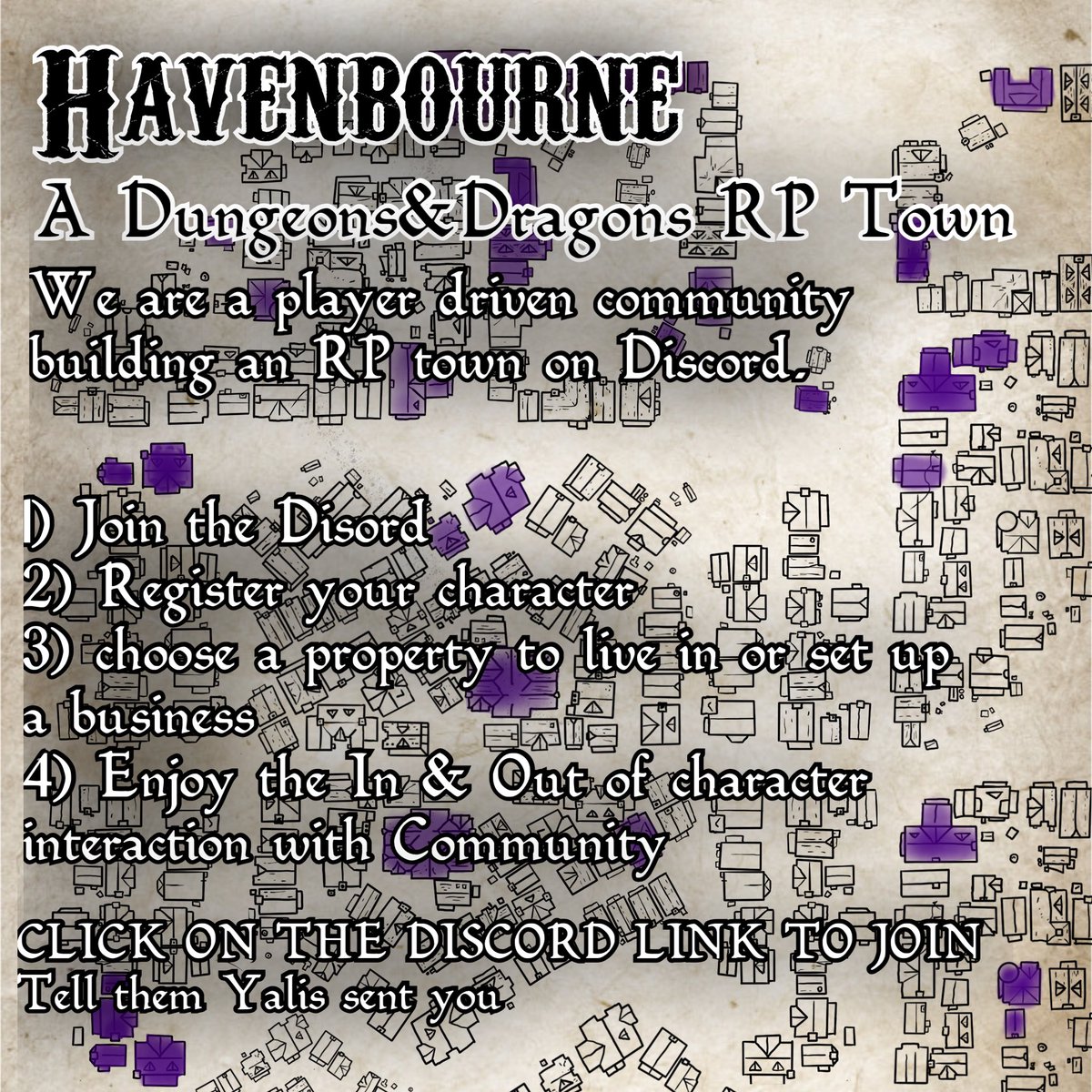 dungeonmastermo's tweet photo. I have recently joined ‘Havenbourne’ an incredible fledgling DnD community building an RP town on Discord. 
To Join:
1) join the Discord https://t.co/SgiPbYUKyr
2) register your character
3) choose a propert
4) tell them Yalis Sent you &amp; enjoy the IC&amp;OOC Fun. #havenbourne #dnd https://t.co/8pdyNoKRUY