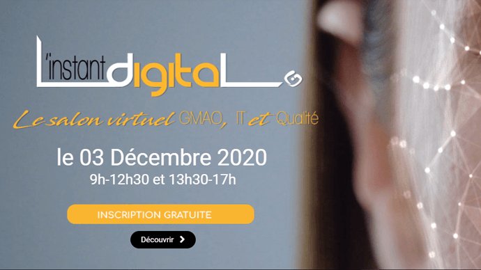 ISIWARE_NORMEA's tweet photo. 🆕Participez à l'instant digital, le 1er salon virtuel gratuit sur la #GMAO, l’#ITSM et la #Qualité !

🤩Profitez de l'opportunité pour assister à des conférences thématiques et des REX clients !

👉Découvrez tout le programme et inscrivez-vous : https://t.co/ynqlgpPjug https://t.co/xyKWKr4hoT