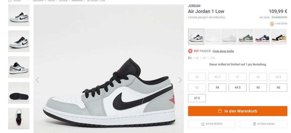 jordan 1 smoke grey snipes