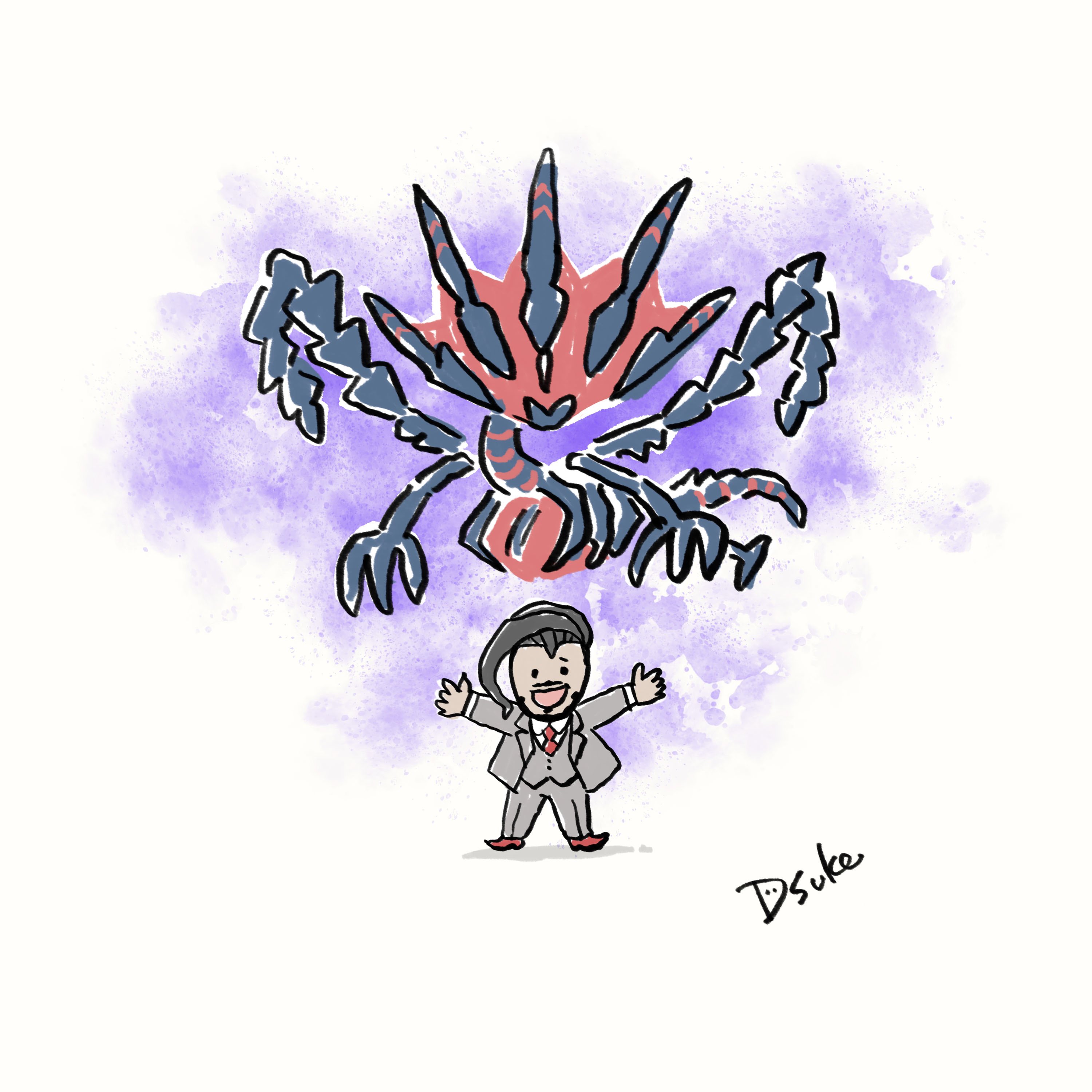 Dsuke ゆるイラスト ローズ社長とムゲンダイナ ゆるポケ アニポケ Anipoke ポケモン ポケットモンスター ポケモン剣盾 ムゲンダイナ ローズ T Co X0r5a2azrz Twitter