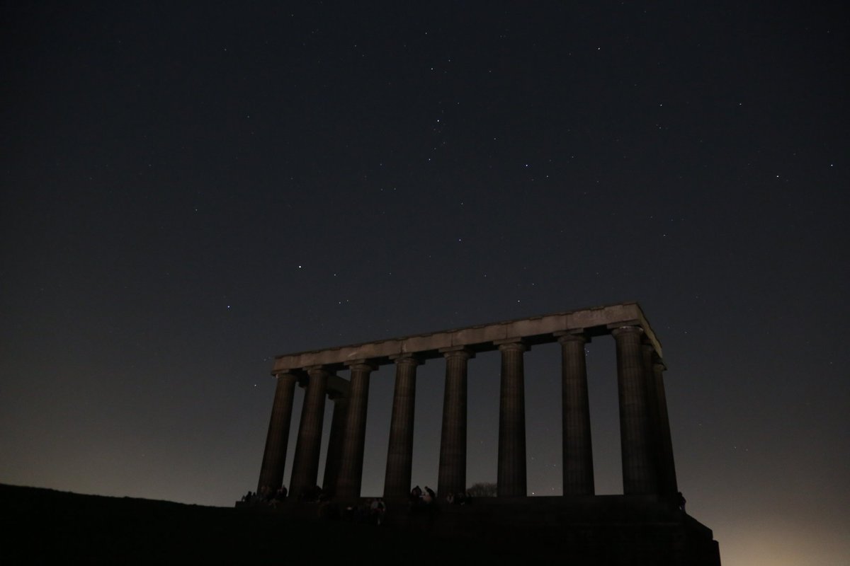 Research_Kate's tweet photo. Beautiful night sky over #Edinburgh last night from #caltonhill with distant and not so distant #fireworks :) #tier3 and #scottishweather merging peacefully for once! https://t.co/lTad3GLkkn