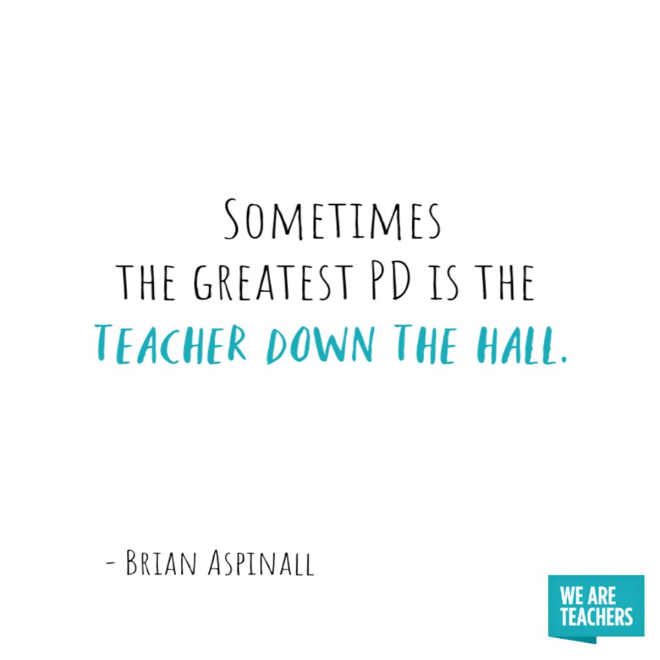 Sometimes the greatest PD is the teacher down the hall.