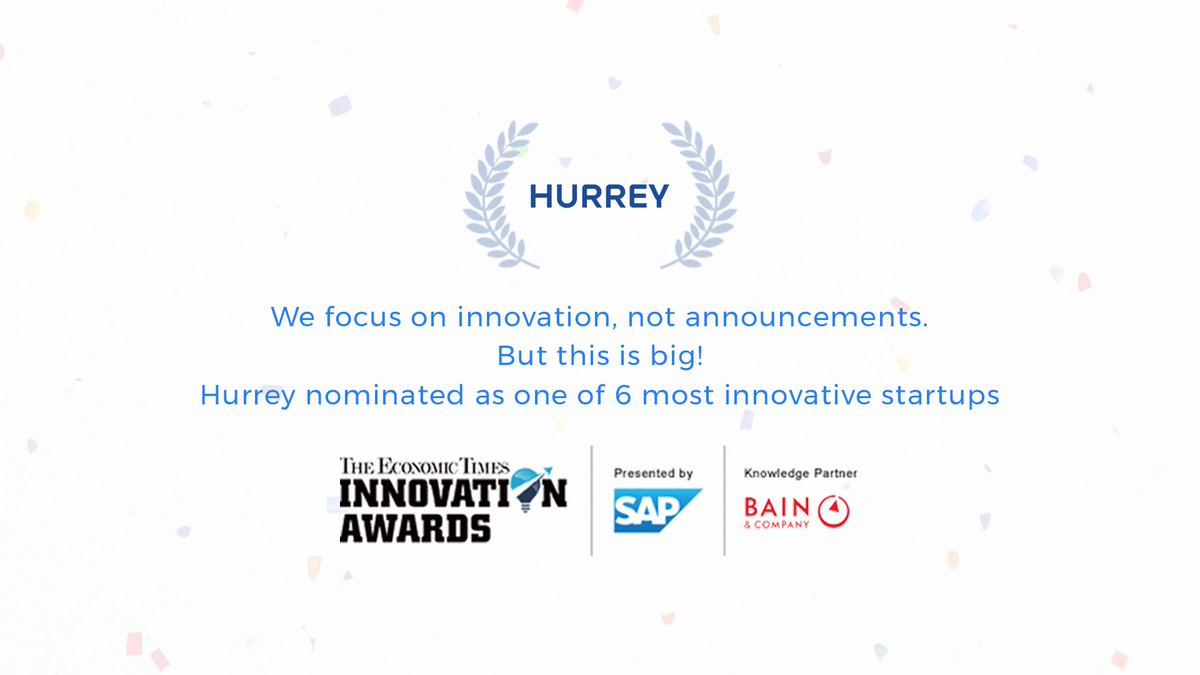 hurreytech's tweet photo. We may or may not be the ”One” tonight, but definitely ‘One of them’. We shall be a part of humanity and foster innovation. Hip Hip HurrEy!!! #hurrey #education #ETinnovationawards @ETInnovAwards @stevewoz @SAP @saplabsindia @BainAlerts @rsprasad https://t.co/ky7O6mQWX4