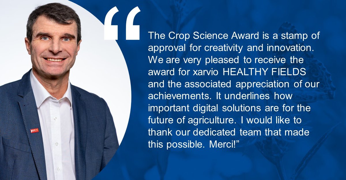 BASFAgro's tweet photo. What an honor to receive this year's #CropScienceAward, one of the world's most important and prestigious awards in the agricultural industry, in the category Best Innovation in Digital Farming Technology 🙌 More info: https://t.co/eqwAQ5031i
#InnovateInAg #BASFInAg https://t.co/6Jm9u6fj3S