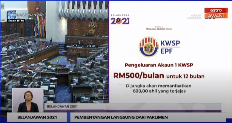 SyedSaddiq's tweet photo. Kerajaan umumkan pengeluaran Akaun 1 KWSP sebanyak RM500/bulan untuk 12 bulan. 

Tetapi, dari 14 juta jumlah keseluruhan pencarum, hanya 600,000 ahli yang dapat keluarkan wang caruman ini.

Apa kata anda semua?

#Belanjawan2021 https://t.co/HJ8o38KyYP