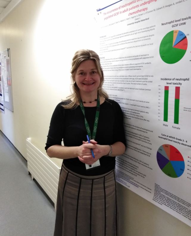 UHW_Waterford's tweet photo. Pharmacist Eimear McGowan teams up with @hseNCCP to provide national Intrathecal #Chemotherapy (ITC) e-learning tool on HSELanD delivering a standardised training package for healthcare staff involved in the compounding prescribing &amp; administration of ITC #puttingpatientsfirst https://t.co/bNc3tkmccr