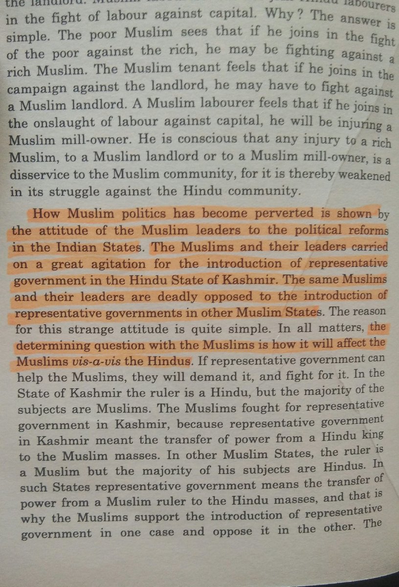 Ambedkar on Indian Muslim politicians..