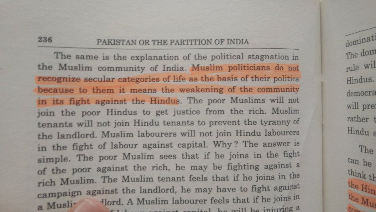 Ambedkar on Indian Muslim politicians..