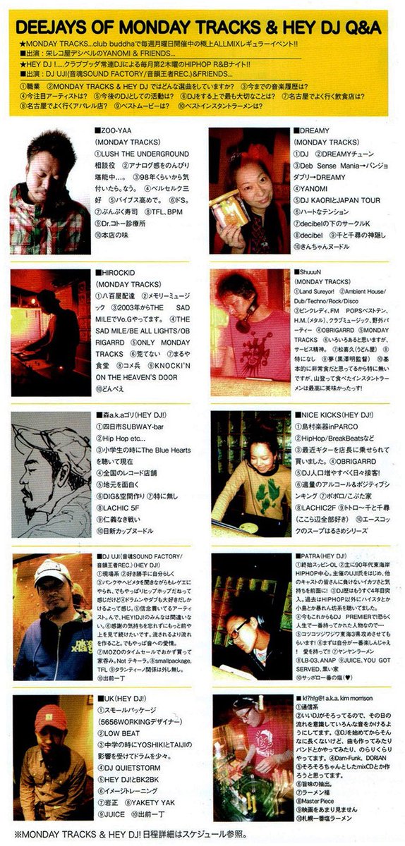 Club Buddha Twitterissa オブリガードの矢野くんが ブッダの月曜日に開催してたマンデー トラックスのdjの方々へのq A 是非 デカくしてご覧下さい 出演者の方々と矢野くんに大感謝 ブッダ発行フリーペーパーより10 Club Buddha Twitterissa オブリガードの矢野くんが ブッダの月曜日に開催してたマンデー トラックスのdjの方々へのq A 是非 デカくしてご覧下さい 出演者の方々と矢野くんに大感謝 ブッダ発行フリーペーパーより10