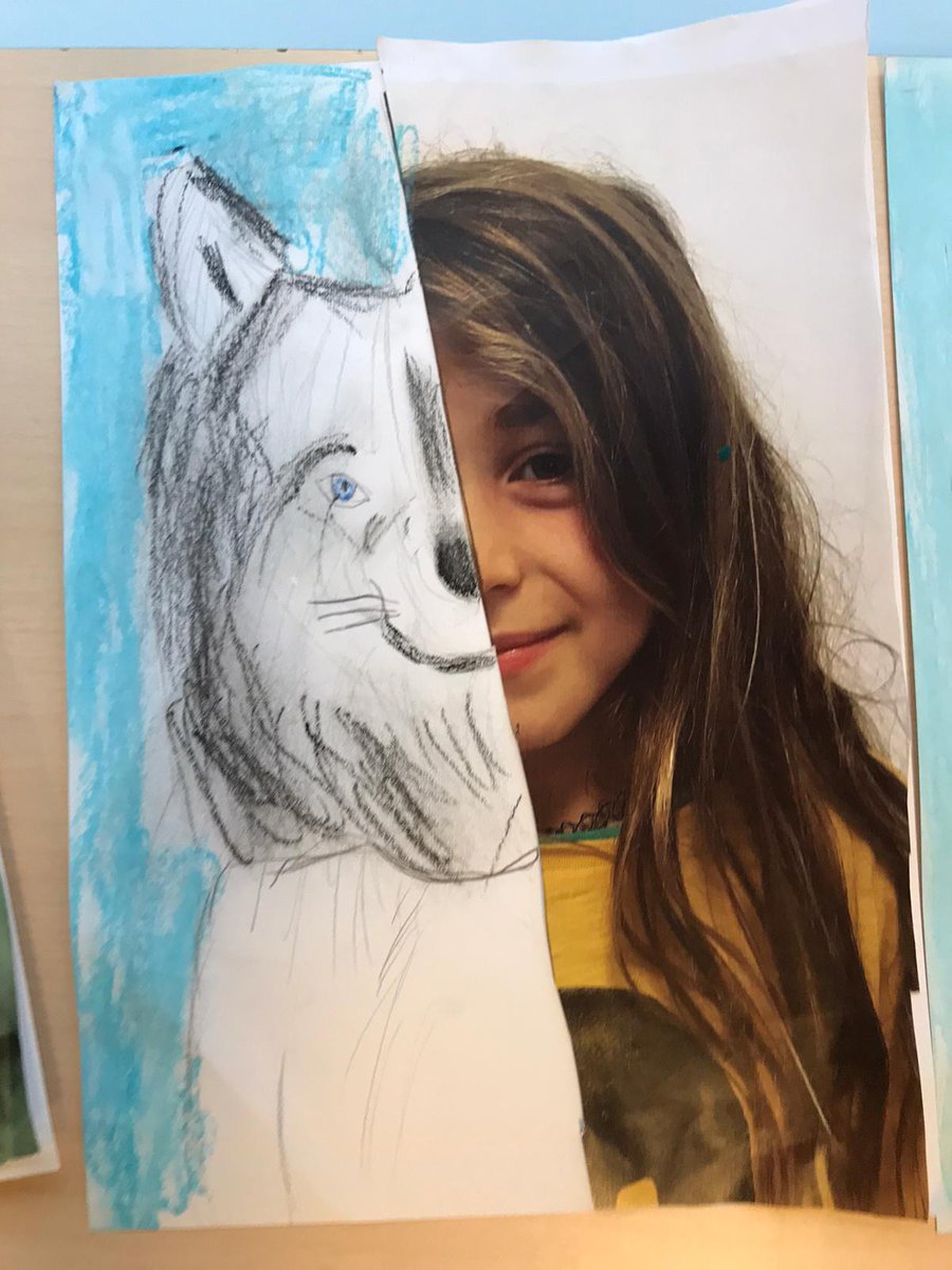 NouPatufet's tweet photo. Els infants de 3r Primària treballem la #simetria a partir de la nostra imatge, tot completant-la amb la d’un animal.
#projecte #AnimalsEmmascarats #ABP #NouPatufet #EscolesCoop https://t.co/poBxDfINBD
