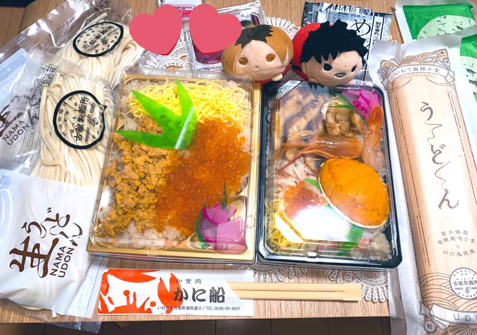 物産展楽しかったです。店員さんに確認して掲載許可いただきました?‍♂️?ありがとございました?どっちのお弁当も美味しそう!今から食べます? 