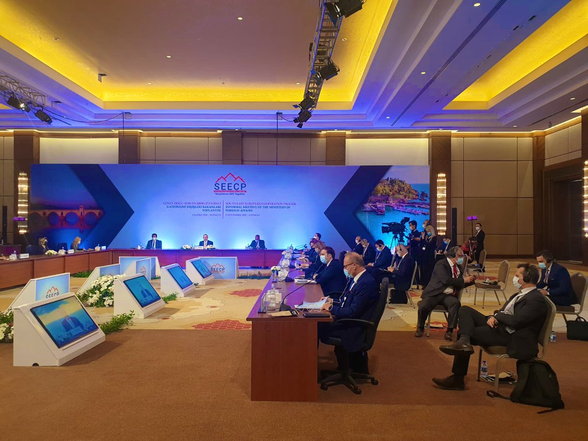 grlicradman's tweet photo. Great to be in #Antalya today at #SEECP Ministerial Meeting hosted by @MevlutCavusoglu to discuss common challenges, as well as ways to strengthen cooperation in #SEE in times of #COVID19.
#NeighboursSEETogether #SEECP https://t.co/9mtsw11rU4