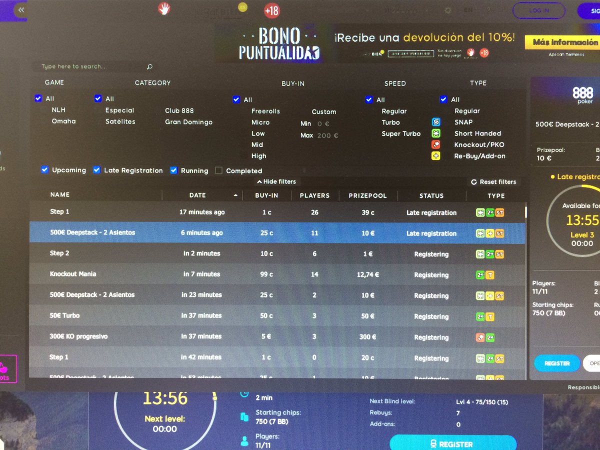 SrrBlack's tweet photo. No pinta mal 👌
@888pokerSpain https://t.co/ARkLLLvn3R