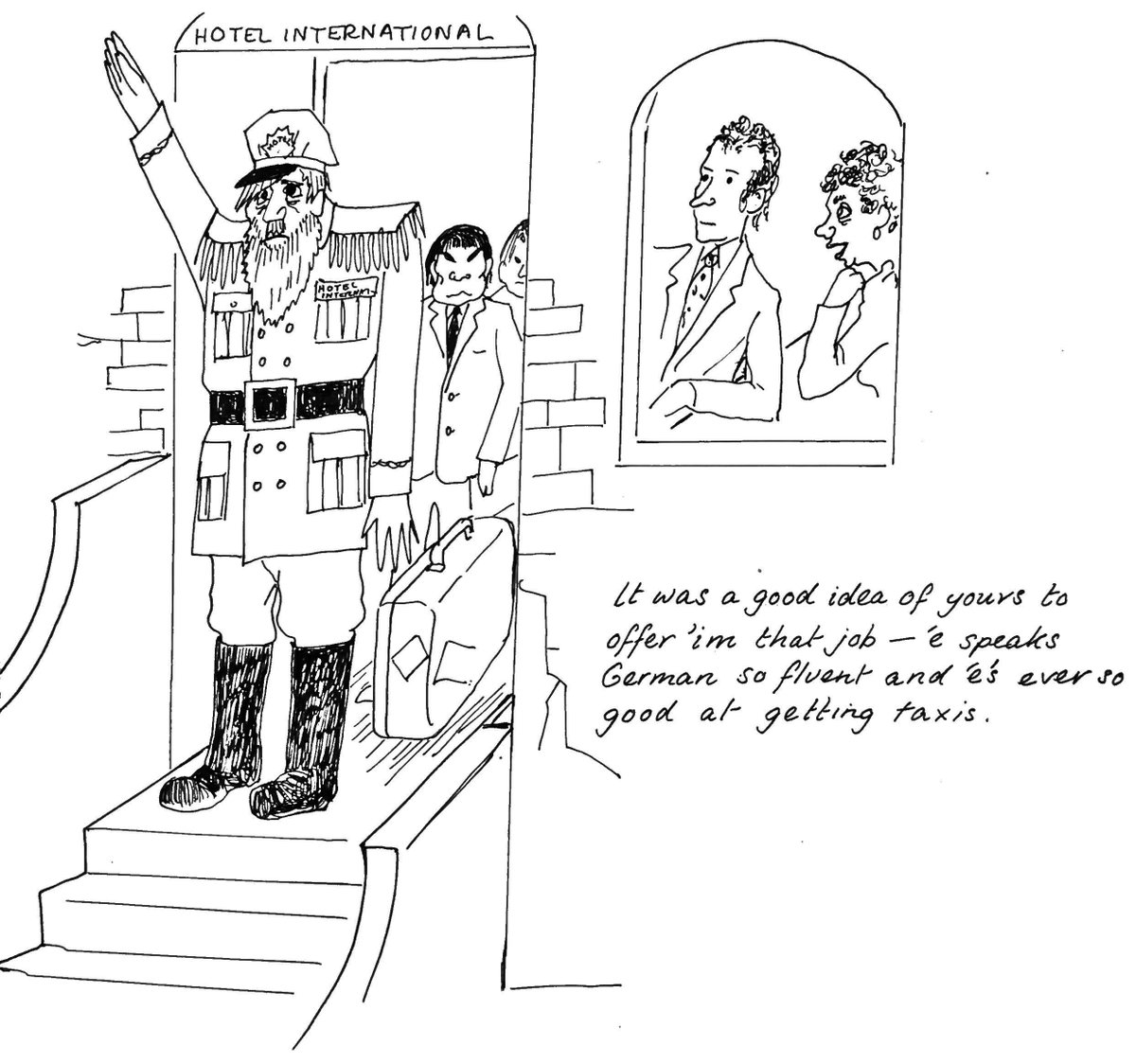 Mum also managed to mine some humour out of the then-popular 'Hitler is still alive' conspiracy...