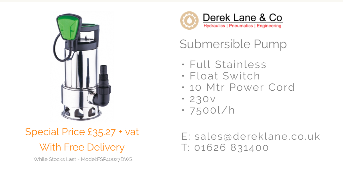 Another Friday Deal...while Stocks Last
T: 01626 831400
E: sales@dereklane.co.uk
